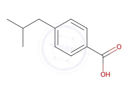 Chemical structure of 4-Isobutylbenzoic Acid