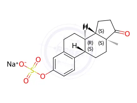 Chemical structure of Estrone 3-sulfate sodium salt