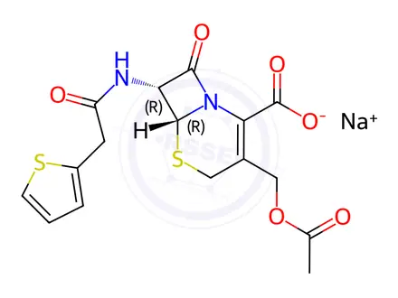 Chemical structure of Cephalothin sodium