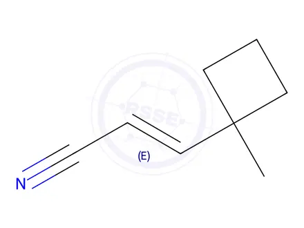 Chemical structure of 3-(1-methylcyclobutyl)acrylonitrile