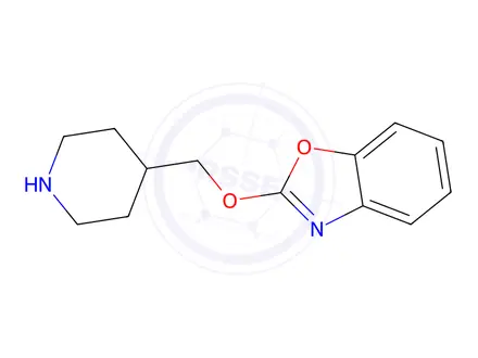 Chemical structure of 2-(piperidin-4-ylmethoxy)-1,3-benzoxazole