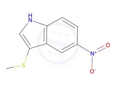 Chemical structure of 3-(Methylthio)-5-nitro-1h-indole