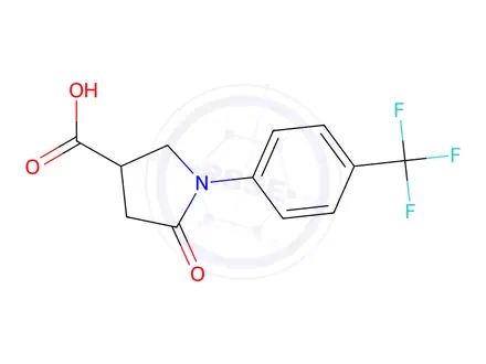 Chemical structure of 5-Oxo-1-[4-(trifluoromethyl)phenyl]pyrrolidine-3-carboxylic Acid