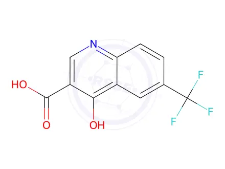 Chemical structure of 4-Hydroxy-6-(trifluoromethyl)quinoline-3-carboxylic Acid