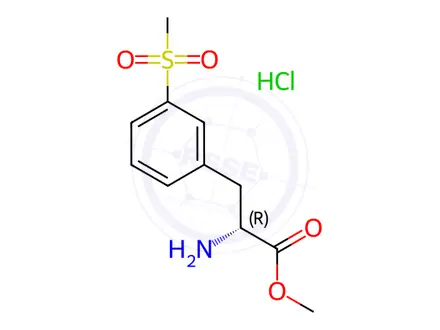 Chemical structure of Methyl (R)-2-amino-3-(3-(methylsulfonyl)phenyl)propanoate Hydrochloride