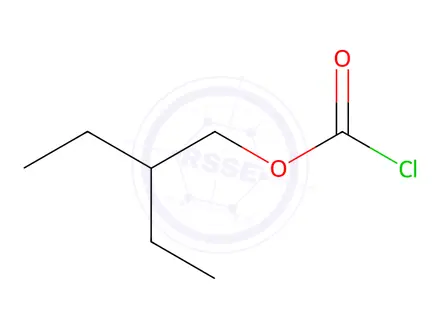 Chemical structure of 2-ethylbutyl carbonochloridate