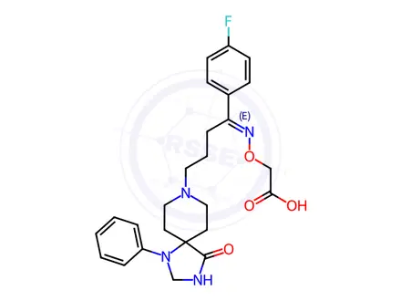 Chemical structure of (Carboxymethyloximino)spiperone Hemihydrate