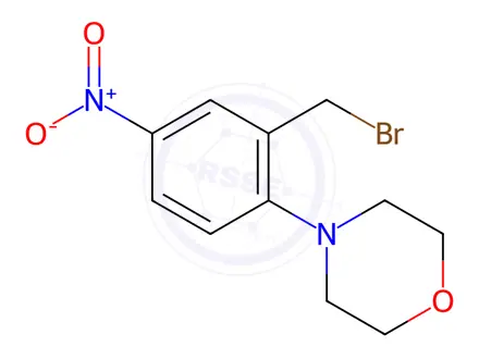 Chemical structure of 4-[2-(bromomethyl)-4-nitrophenyl] morpholine