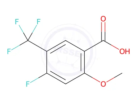 Chemical structure of 4-Fluoro-2-methoxy-5-(trifluoromethyl)benzoic acid