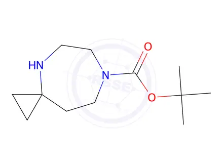 Chemical structure of tert-butyl 4,7-diazaspiro[2.6]nonane-7-carboxylate hydrochloride