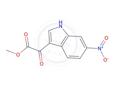 Chemical structure of Methyl 2-(6-Nitro-3-indolyl)-2-oxoacetate