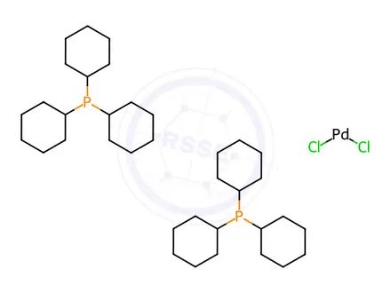 Chemical structure of Bis(tricyclohexylphosphine)palladium(II) Dichloride