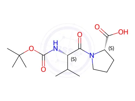 Chemical structure of BOC-VAL-PRO-OH