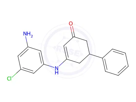 Chemical structure of 5-((3-Amino-5-chlorophenyl)amino)-1,6-dihydro-[1,1'-biphenyl]-3(2H)-one