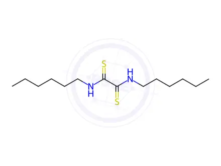 Chemical structure of N,N'-Dihexylethanebisthioamide