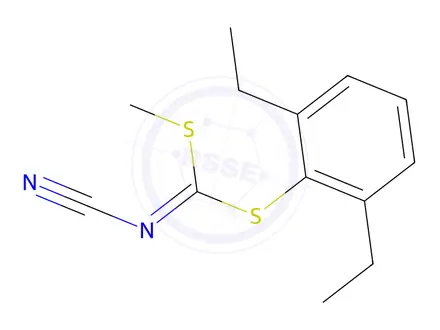 Chemical structure of (2,6-DIETHYLPHENYL) METHYL CYANOCARBONIMIDODITHIOATE