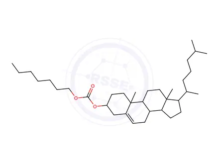 Chemical structure of CHOLESTEROL N-HEPTYL CARBONATE