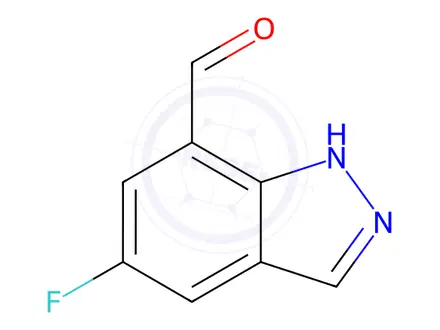 Chemical structure of 5-Fluoro-1H-indazole-7-carbaldehyde