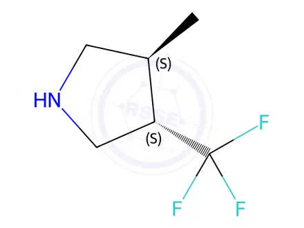 Chemical structure of (3S,4S)-3-methyl-4-(trifluoromethyl)pyrrolidine