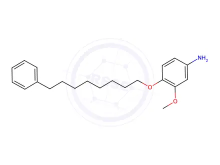 Chemical structure of 3-methoxy-4-(8-phenyloctoxy)aniline
