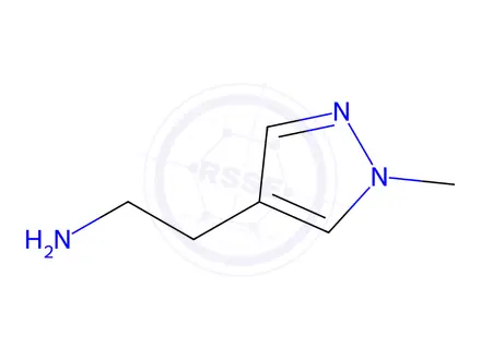 Chemical structure of 2-(1-Methyl-1H-pyrazol-4-yl)ethanamine (~90%)