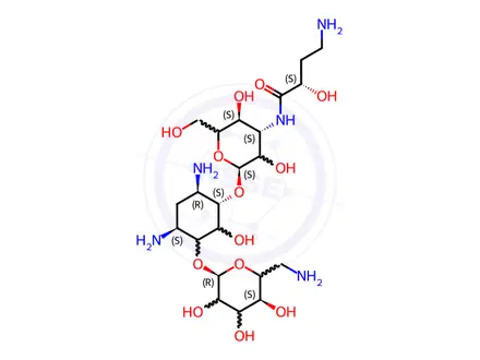 Chemical structure of Amikacin EP Impurity C