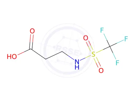 Chemical structure of 3-trifluoromethanesulfonamidopropanoic acid