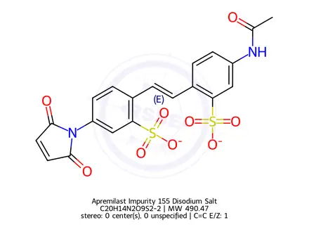 Chemical structure of Apremilast Impurity 155 Disodium Salt