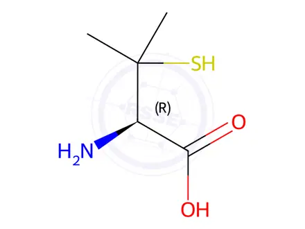 Chemical structure of L-Penicillamine