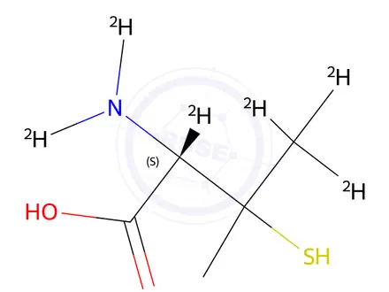 Chemical structure of D-Penicillamine-d6