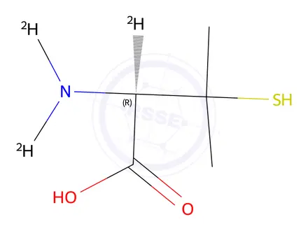 Chemical structure of Penicillamine-d3