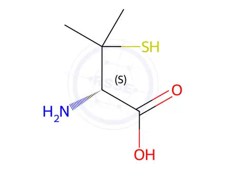 Chemical structure of Penicillamine