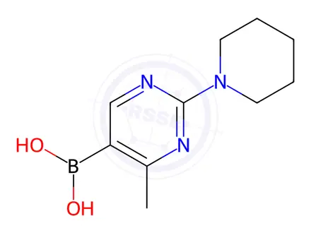 Chemical structure of (4-Methyl-2-(piperidin-1-yl)pyrimidin-5-yl)boronic acid