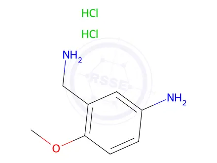 Chemical structure of 3-(Aminomethyl)-4-methoxyaniline Dihydrochloride