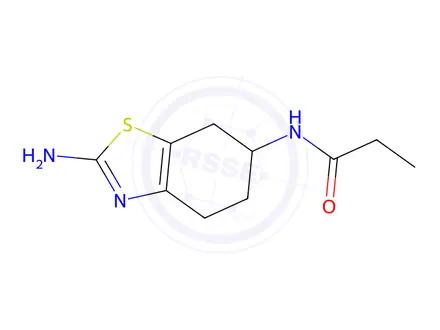 Chemical structure of N-(2-amino-4,5,6,7-tetrahydrobenzo[d]thiazol-6-yl)propionamide