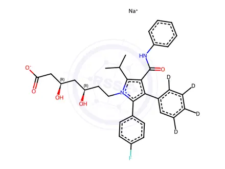 Chemical structure of Atorvastatin Sodium-d5