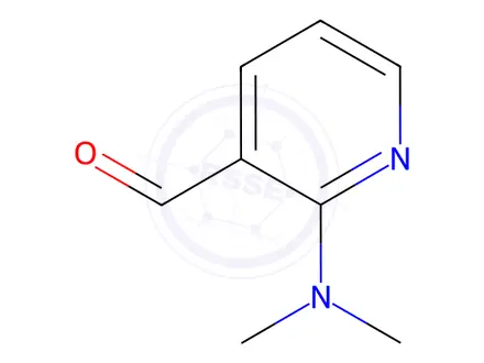 Chemical structure of 3-Pyridinecarboxaldehyde, 2-(dimethylamino)-