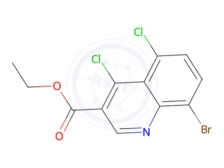 Chemical structure of Ethyl 8-bromo-4,5-dichloroquinoline-3-carboxylate