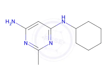 Chemical structure of n4-cyclohexyl-2-methylpyrimidine-4,6-diamine