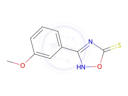 Chemical structure of 3-(3-methoxyphenyl)-1,2,4-oxadiazole-5-thiol