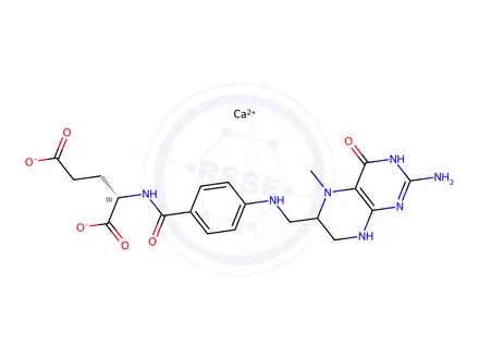 Chemical structure of Calcium 5-methyltetrahydrofolate