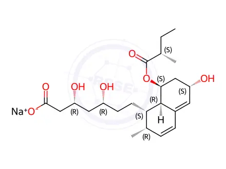 Chemical structure of Pravastatin sodium