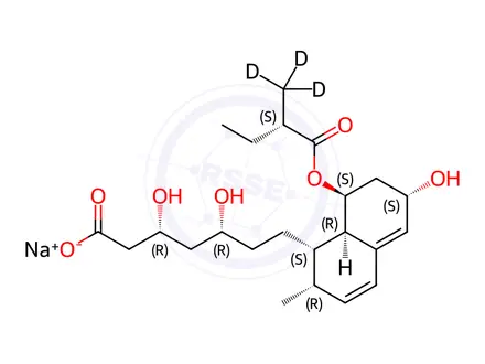 Chemical structure of Pravastatin-d3 Sodium Salt (major)