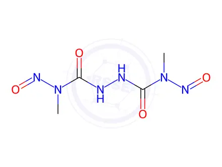 Chemical structure of HYDRAZODICARBOXYBIS-(METHYLNITROSAMIDE)