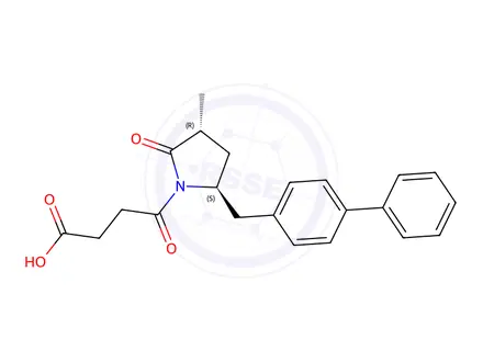Chemical structure of rel-4-((3R,5S)-5-([1,1'-Biphenyl]-4-ylmethyl)-3-methyl-2-oxopyrrolidin-1-yl)-4-oxobutanoic Acid