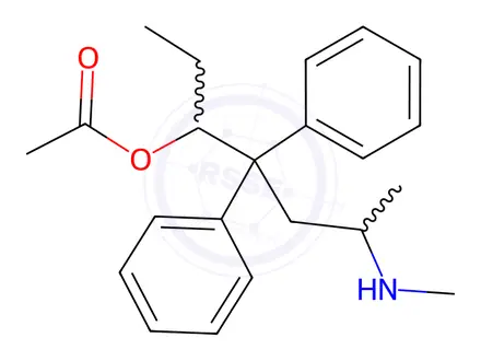 Chemical structure of NORACYMETHADOL