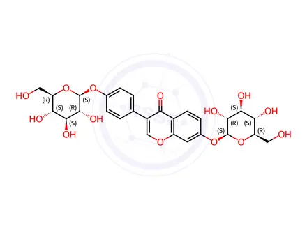 Chemical structure of Daidzein-4',7-diglucoside