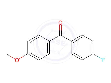 Chemical structure of (4-Fluorophenyl)(4-methoxyphenyl)methanone
