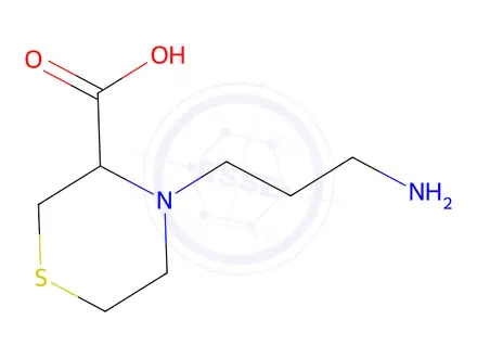 Chemical structure of 4-(3-Aminopropyl)thiomorpholine-3-carboxylic acid
