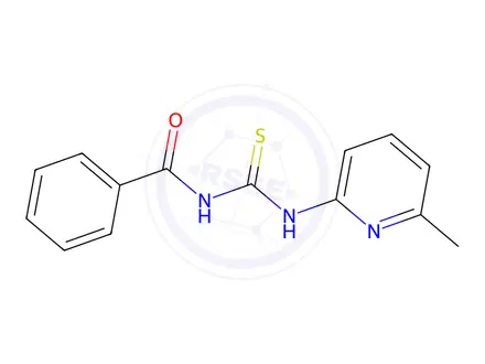 Chemical structure of N-[(6-Methyl-2-pyridyl)carbamothioyl]benzamide